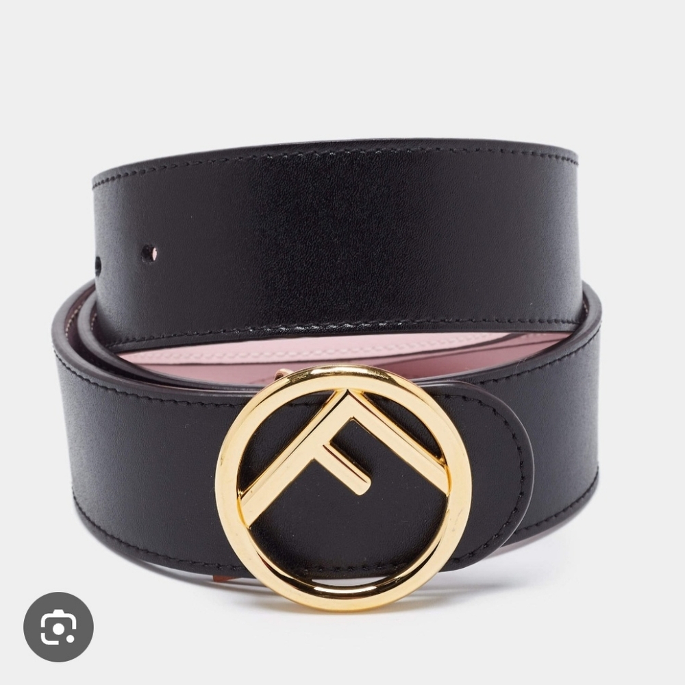 Fendi Reversable Belt Black/pink Size 65